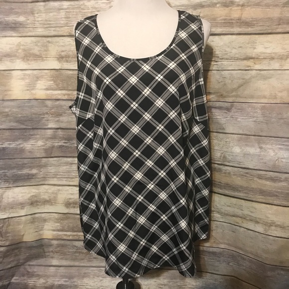 Faded Glory Tops - Black plaid tank